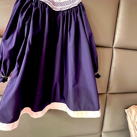 BEAUFORT BONNET Navy Smocked Dress Size 5 - Picture 8 of 8